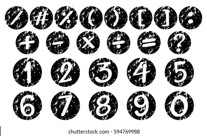 Black sketch numbers on white