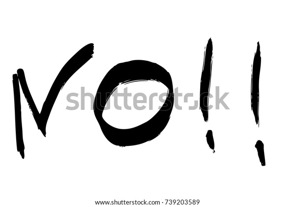 Black Sketchy Sign No Big Marker Stock Vector (royalty Free) 739203589