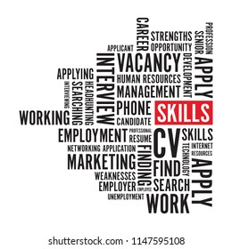 black skills text background