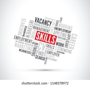 black skills text background