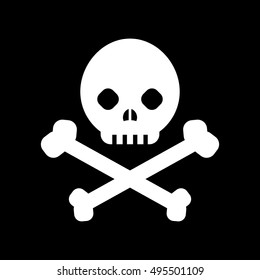 Black Skull And Cross-bones - Danger Sign