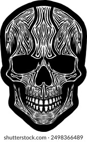 Black Skull Design Vector Skeleton