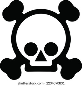 diseño vectorial de ilustración de cráneo negro 