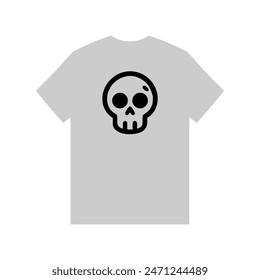 black skull skeleton tshirt vector illustration template design