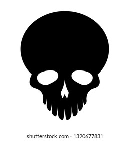 Black skull symbol vector