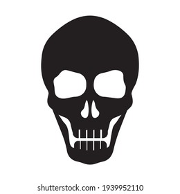 Black skull symbol vector design