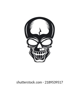 black skull vector element design template web