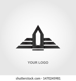 black sky bullet logo. gradation color template design vector