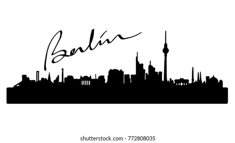 black skyline of berlin