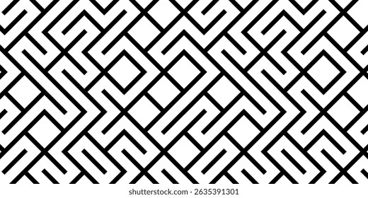 Elementos de linha aleatória dinâmica paralela oblíqua pretos em textura de plano de fundo sem costura isolados em um plano de fundo branco. Ilustração de vetor geométrico