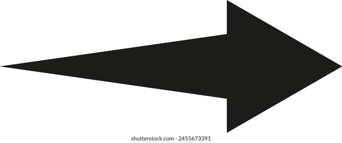 Black sleek arrow graphic vector design