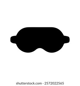 Black sleep mask silhouette icon vector illustration design.