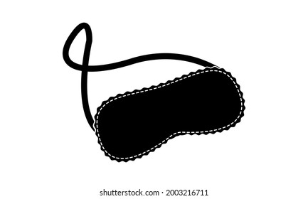 Black Sleeping Mask Vector and Clip Art