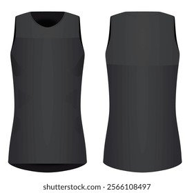 Black sleeveless jersey. vector illustration