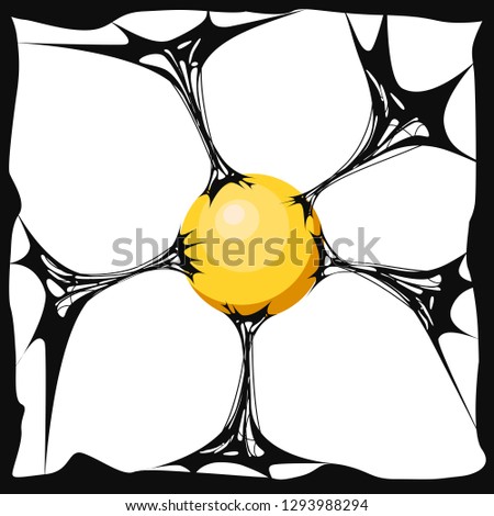 Black slime background. Realistic cartoon texture Slime. Glue Jelly The substance is sticky, tension, elasticity. Goo sticks to the object in the form of a circle. Vector, illustration, banner