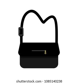 Black Sling School Bag Illustration Design