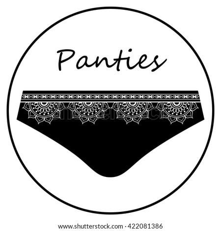 Black Slip Panties Web Flat Icon Stock Vector (Royalty Free) 422081386