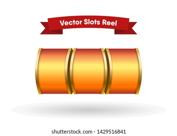 Black Slot Machine Slots Reel Spin Gambling Vector Illustration