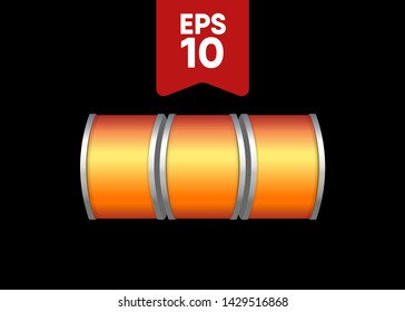 Black Slot Machine Slots Reel Spin Gambling Vector Illustration