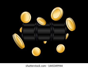 Black Slot Machine Slots Reel With Coins Jackpot Spin Gambling Vector Illustration