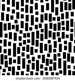 Black small bold vertical dotted lines isolated on white background. Monochrome geometric seamless pattern. Vector simple flat graphic illustration. Texture.