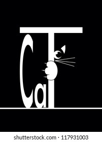 black small cat is afraid of punishment