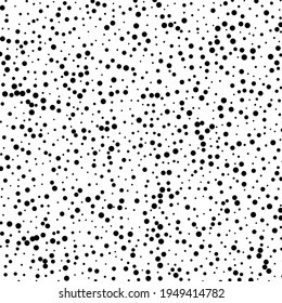 Black small circles confetti with shadow on white background, design element