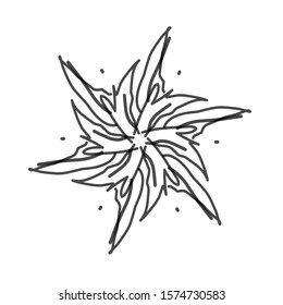 Black small line art. Isolated white background