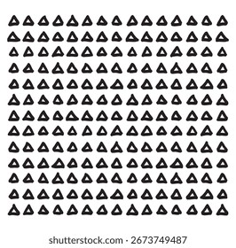triângulos pequenos pretos em textura de fundo branca