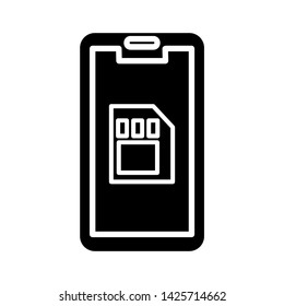 Black smart phone, cellphone isolated on white background