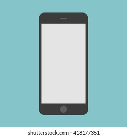 Icono plano del teléfono inteligente negro 