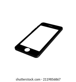 Black smart phone on white background. 
Mockup. Vector illustration Eps10.