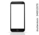 Black Smart Phone Vector Illustration isolated on white.
