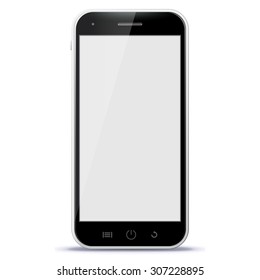 Black Smart Phone Vector Illustration.