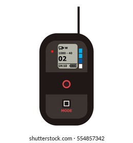 Black Smart Remote Control with Antenna Vector