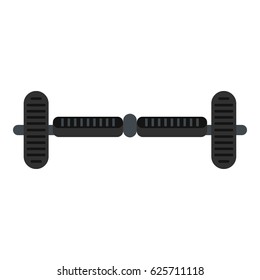 Black smart scooter icon flat isolated on white background vector illustration
