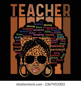 Black Smart Teacher Afro Love Melanin African American