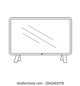 Black Smart TV Flat Icon 