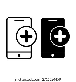 Icono negro del smartphone que representa las acciones móviles, los App digitales, las operaciones del sistema y los Elementos de la interfaz del teléfono. Ideal para temas de dispositivos modernos.