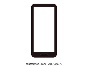Icono de smartphone negro sobre fondo blanco.