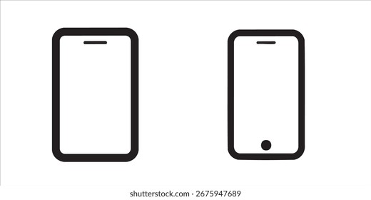 Icono negro del smartphone que simboliza la tecnología móvil y la comunicación.
