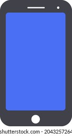 black Smartphone icon white button vector illustration mobile icon.