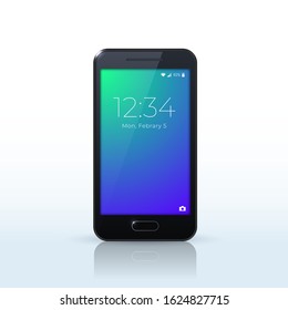 Black Smartphone . Isolated Vector Elements