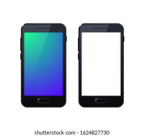 Black Smartphone . Isolated Vector Elements