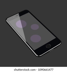 Black smartphone mockup.