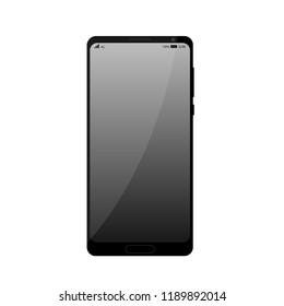 black smartphone on white