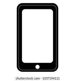 Black smartphone over white background vector illustration