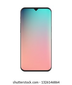 Black smartphone vector for mockup