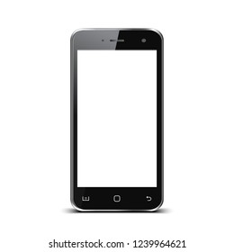 Black smartphone with white touch screen - for stock