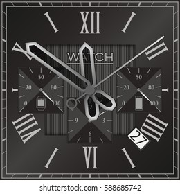 Black Smartwatch Face